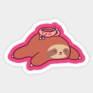 Tea Flower Sloth Sticker